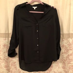 CANDIES STRAPPY SHOULDER BUTTON UP